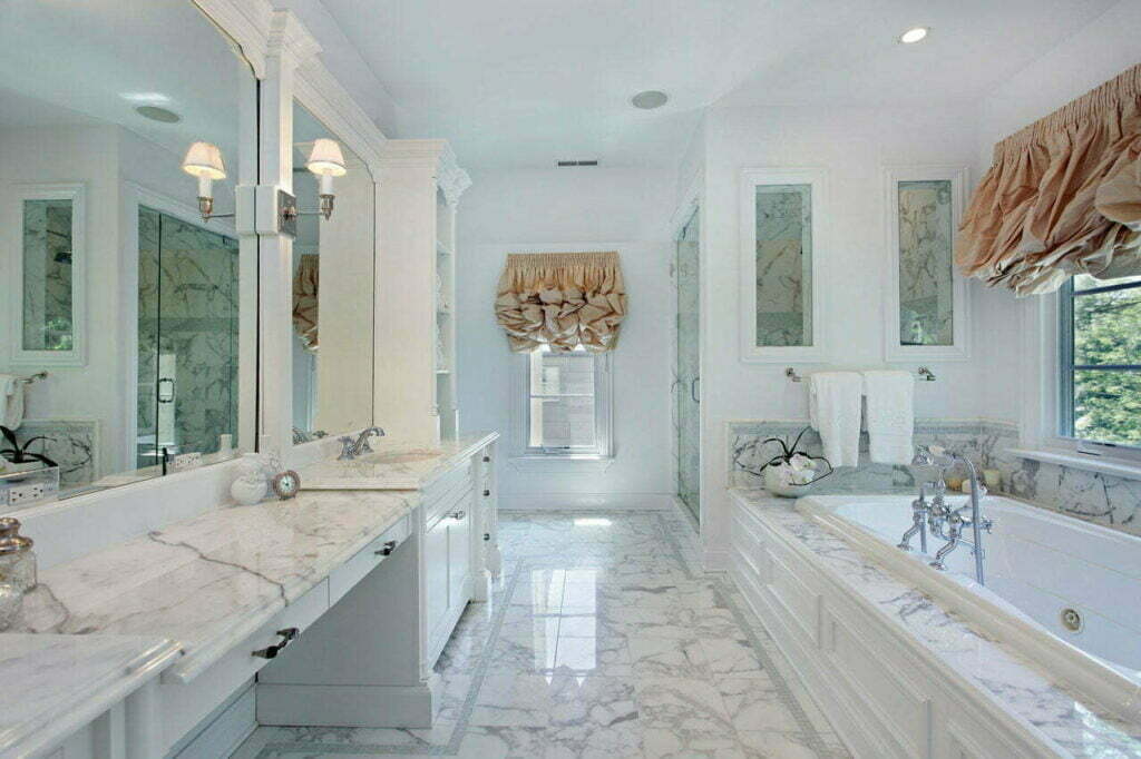 Lavish interior design for bathroom | Rock Tops Surfaces